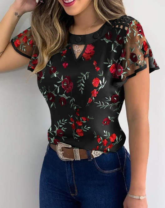 Levoire | Blouse d'été élégante et à la mode Noir