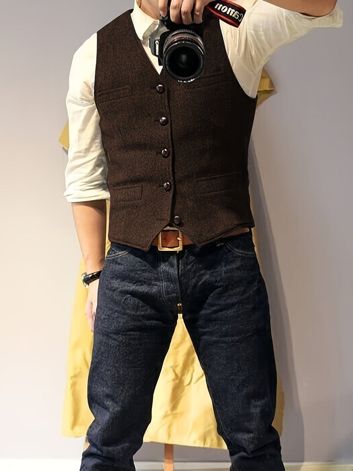 Levoire | Gilet En Laine Inspiré Par La Récolte Du Vin Avec Motif De Toile D'Araignée Couleur du café