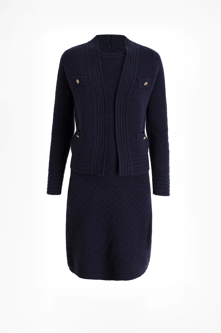 Levoire | Gilet V décolleté et ensemble débardeur Bleu Eine - Taille