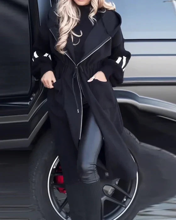 Levoire | Manteau Long Avec Poches Amples Noir
