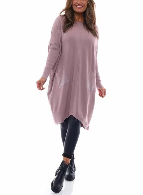 Levoire | Figurfreundliches Waffelkleid Femmes Rosa