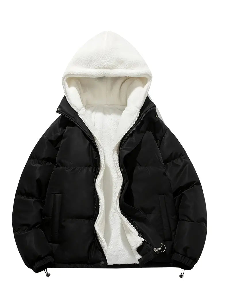 Levoire | Veste à capuche en polaire à manches longues avec poches Noir