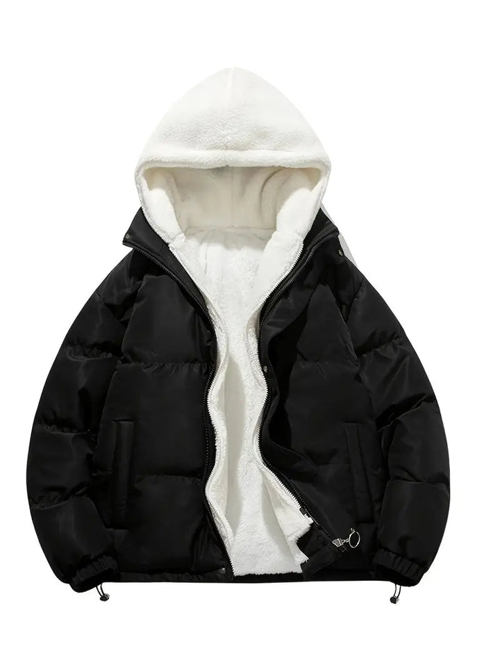 Levoire | Veste à capuche en polaire à manches longues avec poches Noir
