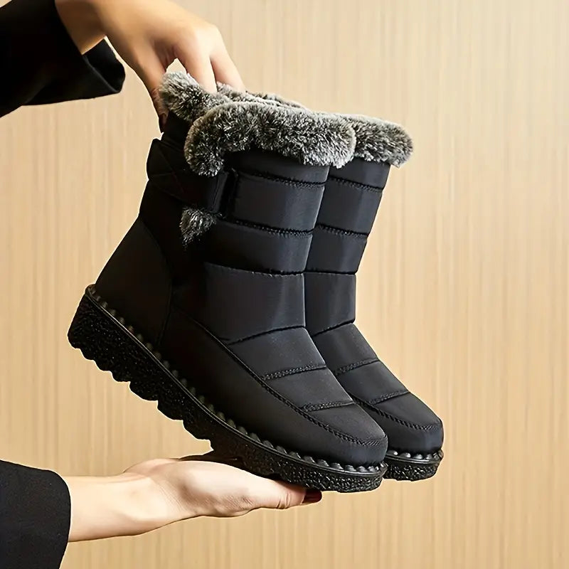 Levoire | Bottes en fausse fourrure imperméables antidérapantes Noir