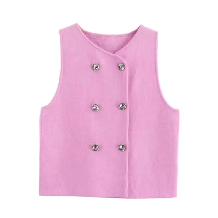 Levoire | Élégante Gilet Sans Manches Avec Boutons Décoratifs