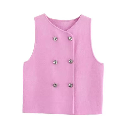 Levoire | Élégante Gilet Sans Manches Avec Boutons Décoratifs