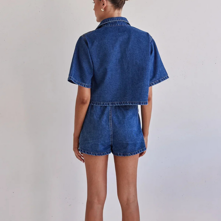 Levoire | Shorts En Denim Satz Pour Un Look D'Été Décontracté