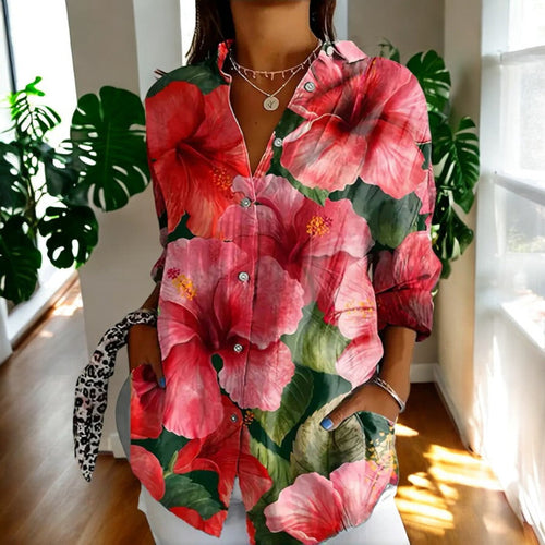Levoire | Blouse Vive Avec Des Boutons Floraux Pour Femmes