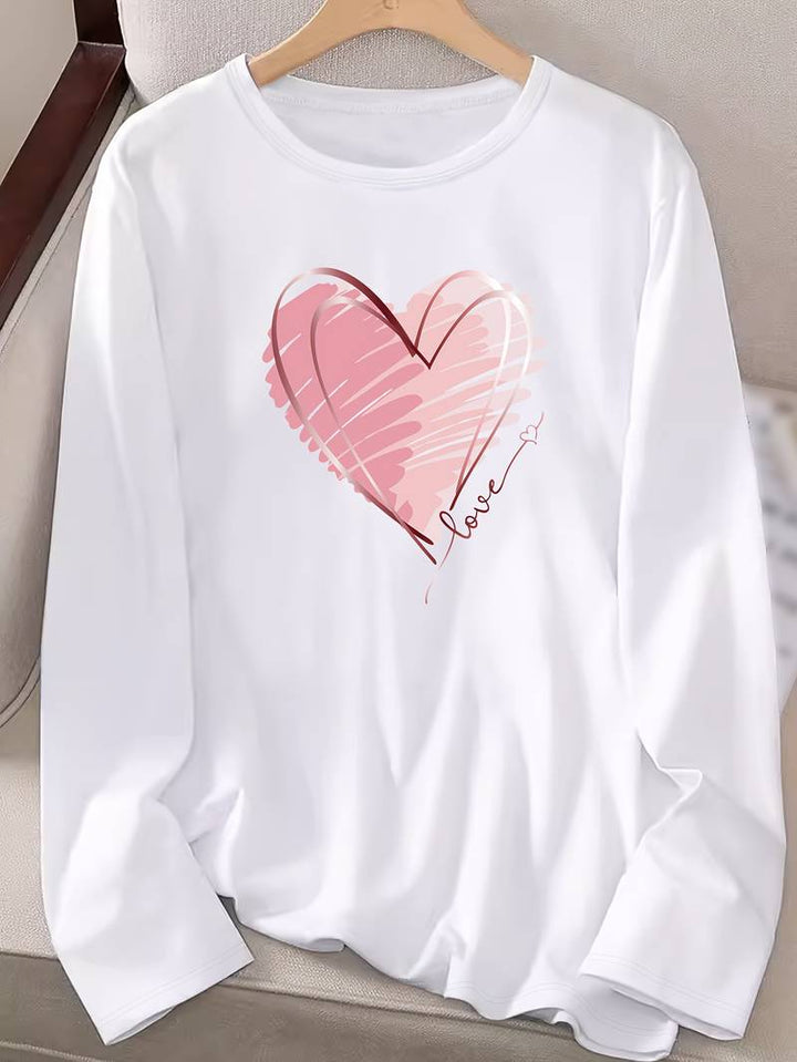 Levoire | T-shirt Manches Longues Imprimé Cœur et Amour