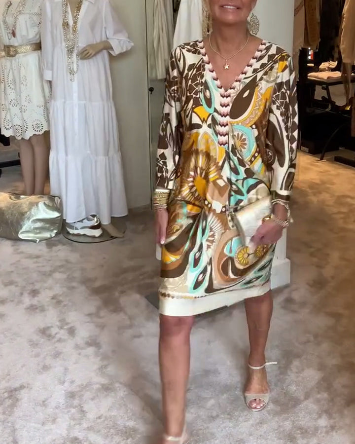 Levoire | Robe Vintage À Imprimé Braun