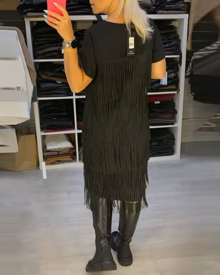Levoire | Robe Élégante Avec Franges