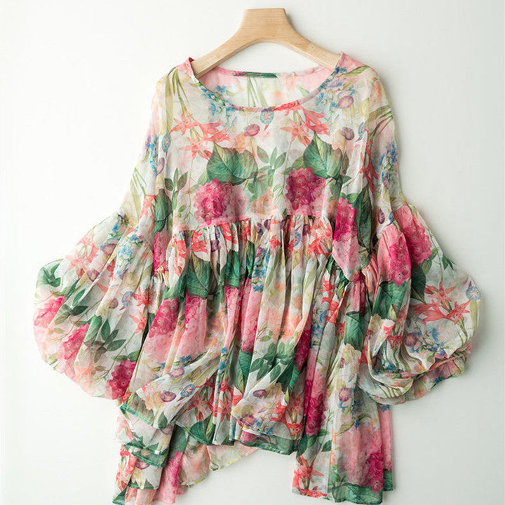 Levoire | Blouse bébé à col rond et coupe ample Motif floral