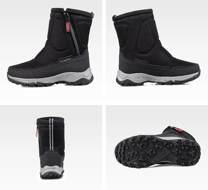 Levoire | Bottes de neige doublées antidérapantes avec zip latéral