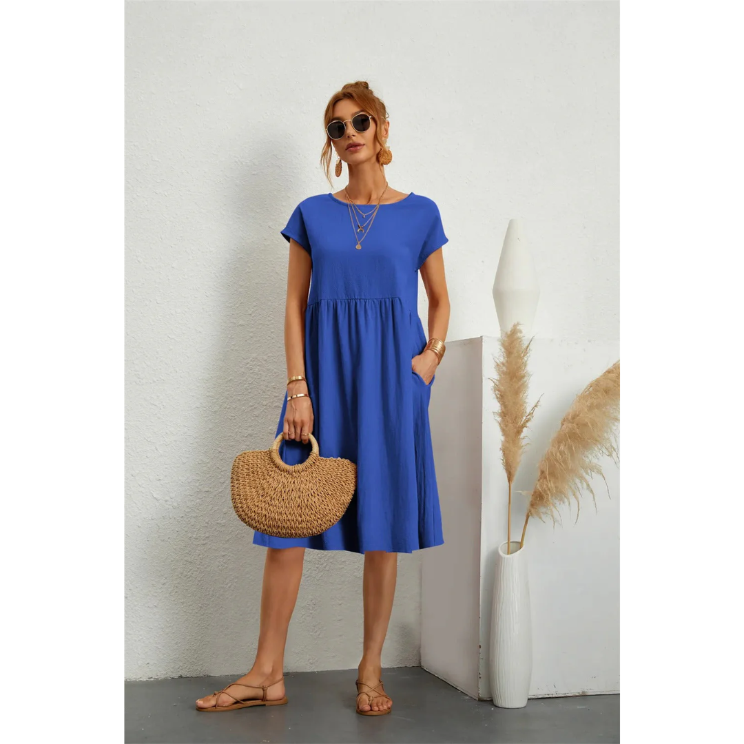 Levoire | Robe d'été mini décontractée pour femmes Bleu