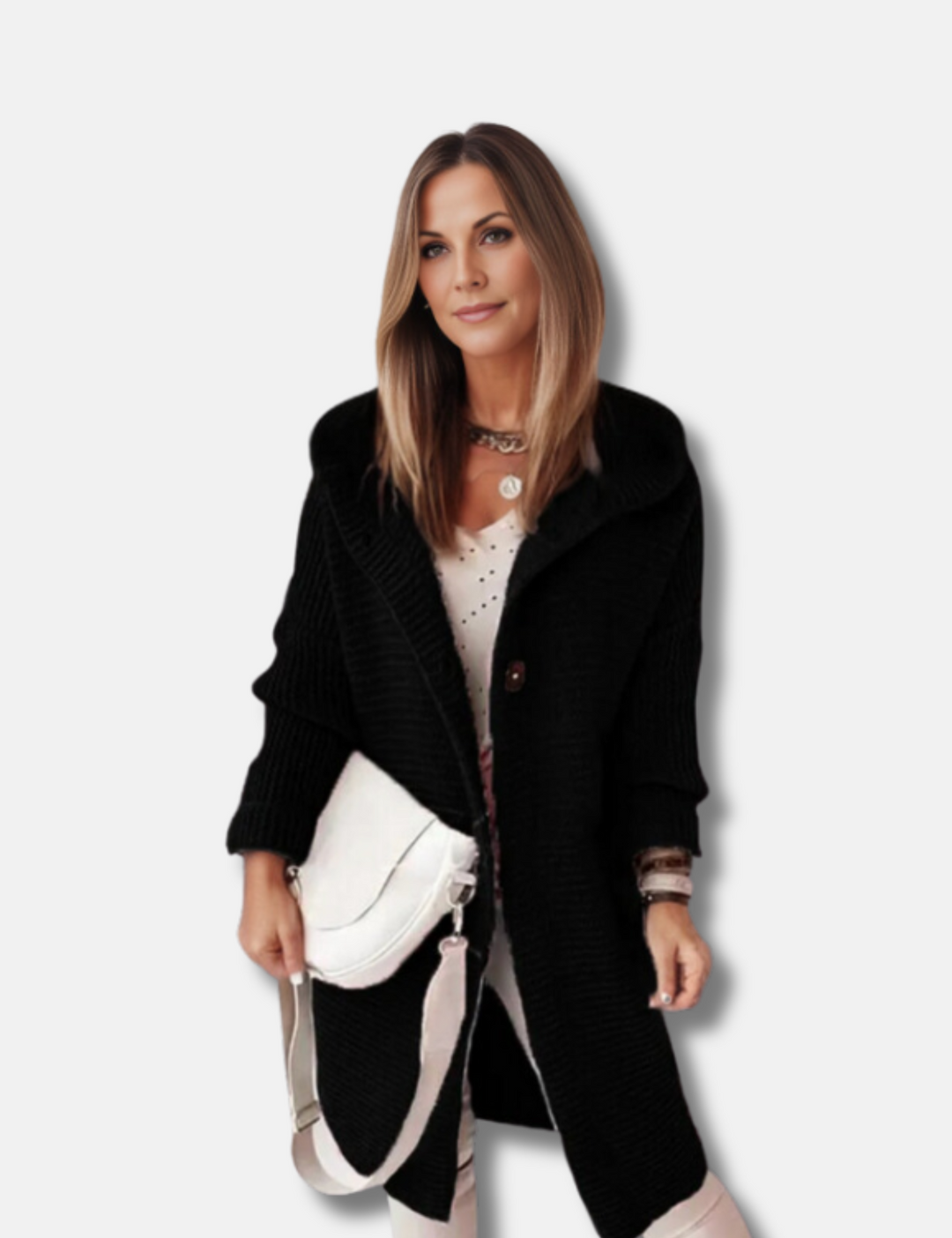 Levoire | Gilet Long Rayé Noir