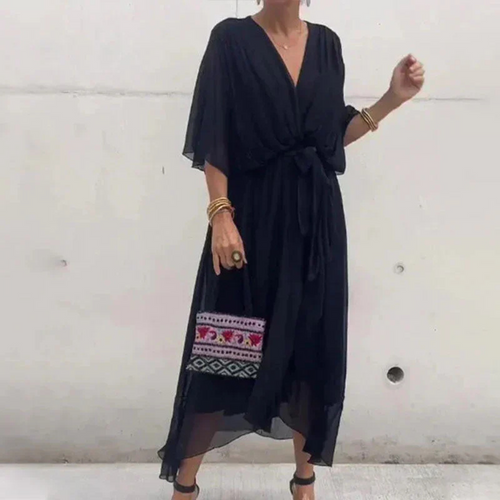 Levoire | Robe Maxi Noire Touche Boho