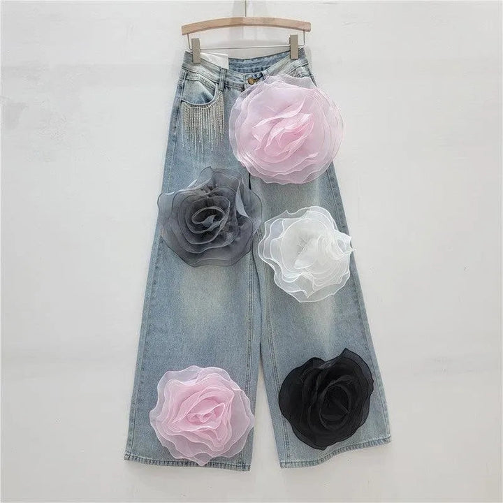 Levoire | Jean Amy à taille haute large Bleu H018