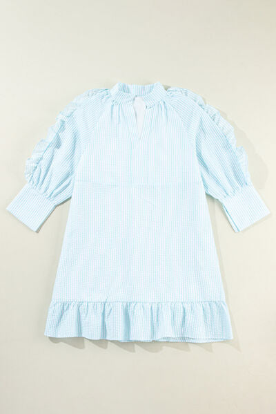 Levoire | Robe Mini Rayée À Volants Avec Poche