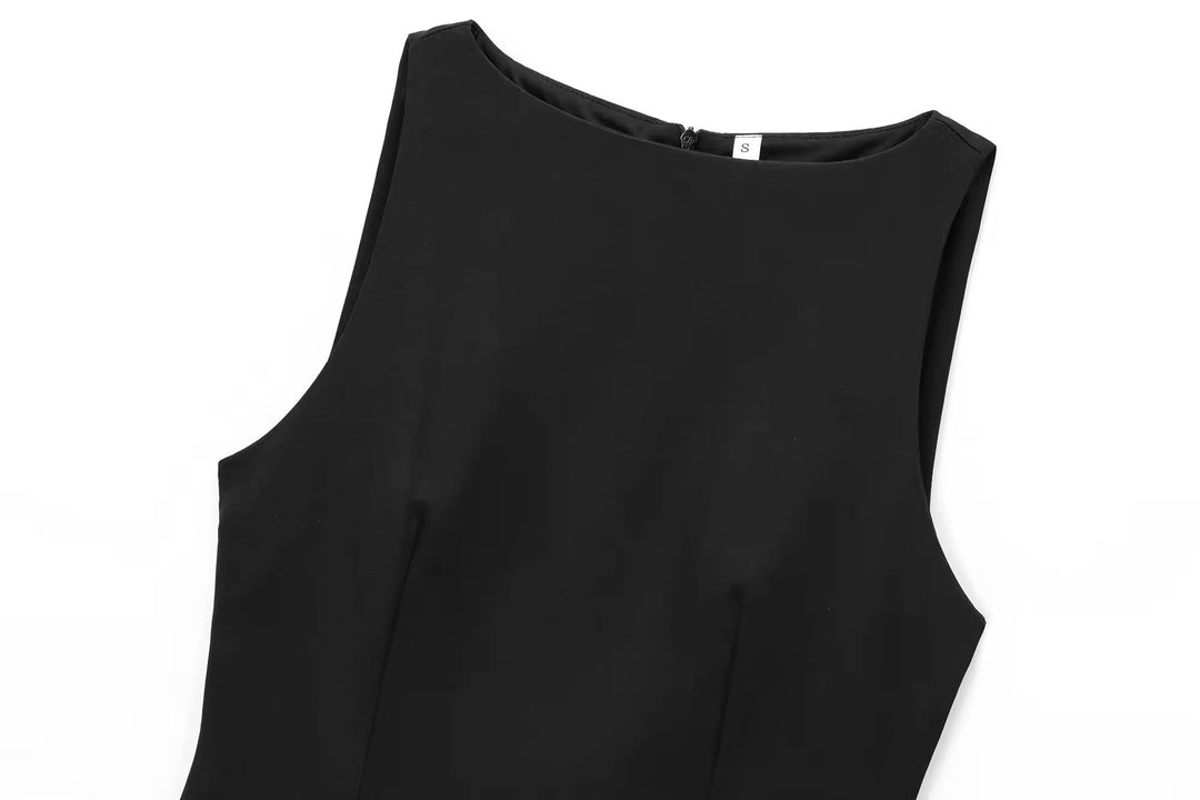 Levoire | Robe Mini Noire Avec Bordure En Plumes