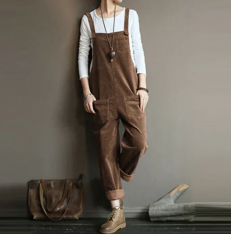 Levoire | Mono Casual En Velours Côtelé Braun