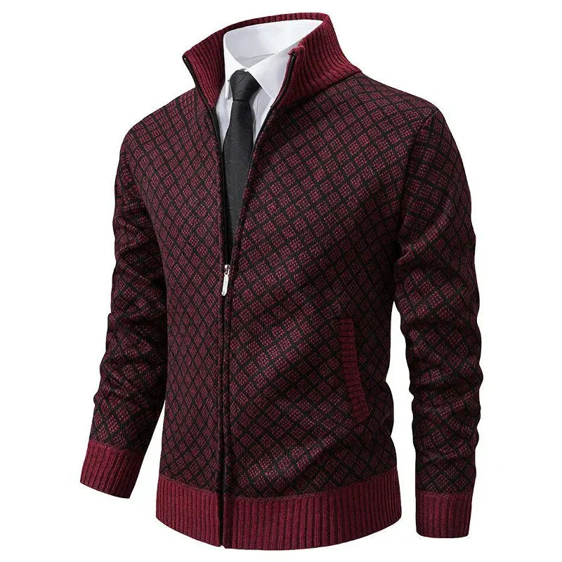 Levoire | Sweatshirt Pour Hommes Avec Ouverture Zippée Pratique Rot