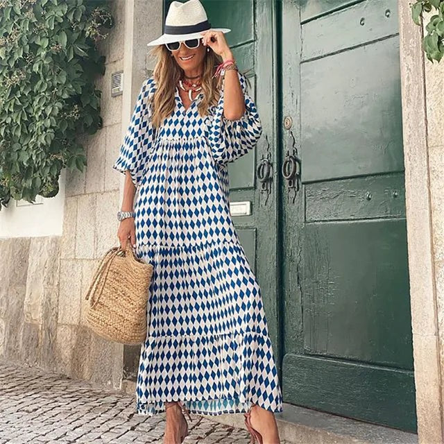 Levoire | Robe longue fluide chic Bleu
