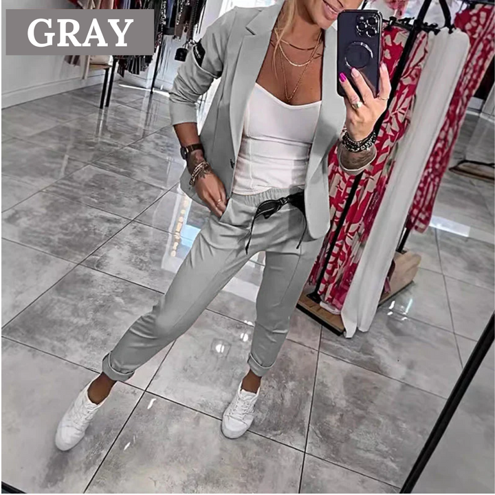 Levoire | Ensemble 2 Pièces, Composé D'Un Blazer Décontracté Et D'Un Pantalon Gris