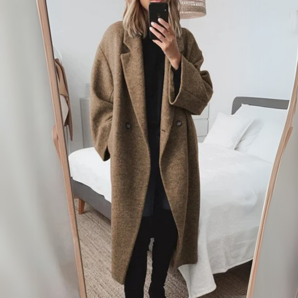 Levoire | Manteau Élégant Avec Coupe Cintrée Marron