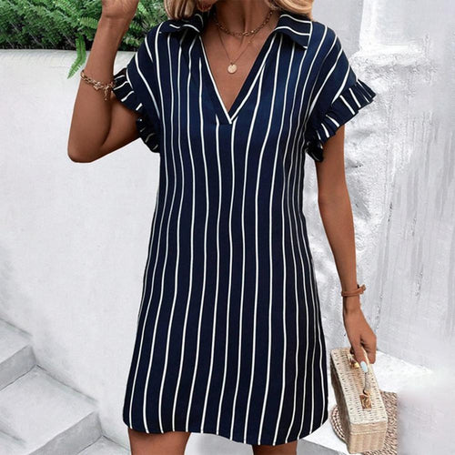 Levoire | Robe rayée à manches courtes