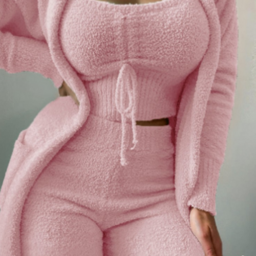 Levoire | Ensemble Fleece Confortable Avec Cardigan Et Shorts