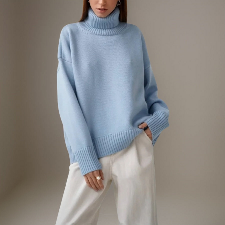 Levoire | Pull à col roulé pour femmes Bleu ciel