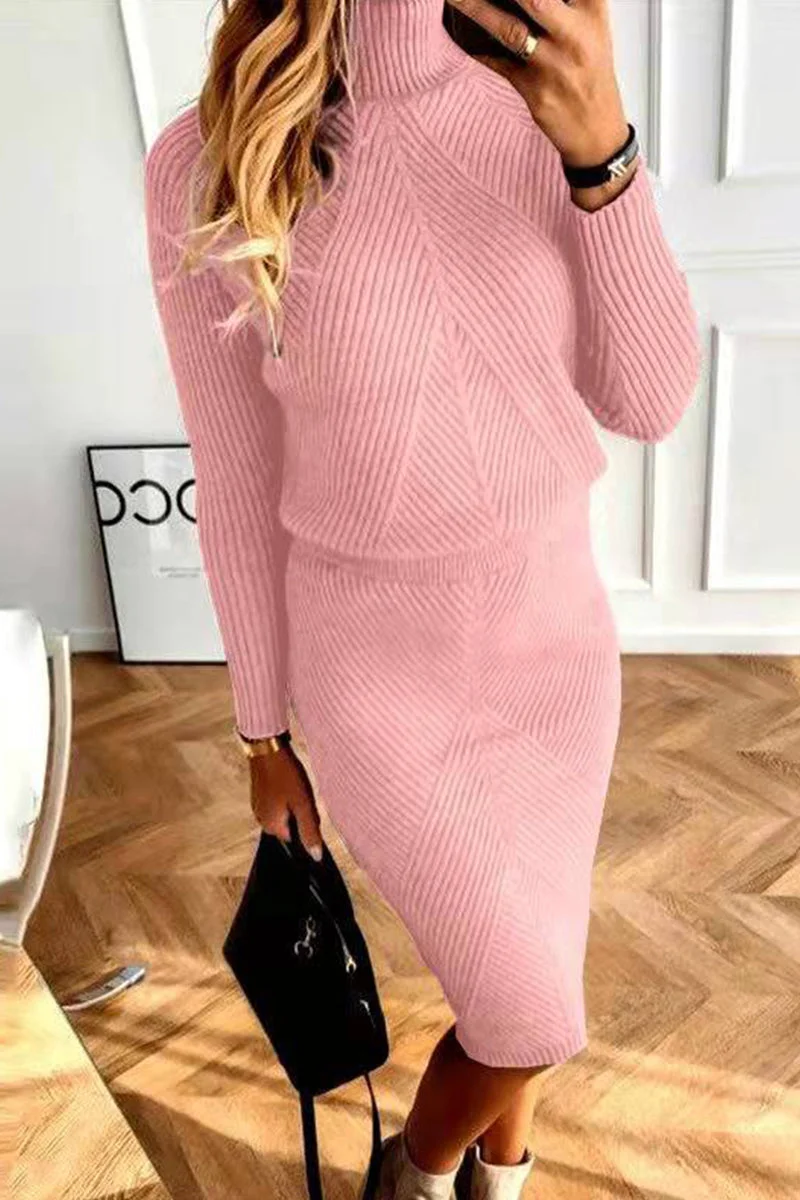 Levoire | Ensemble Femme Deux Pièces Avec Col Montant Et Manches Longues Rosa
