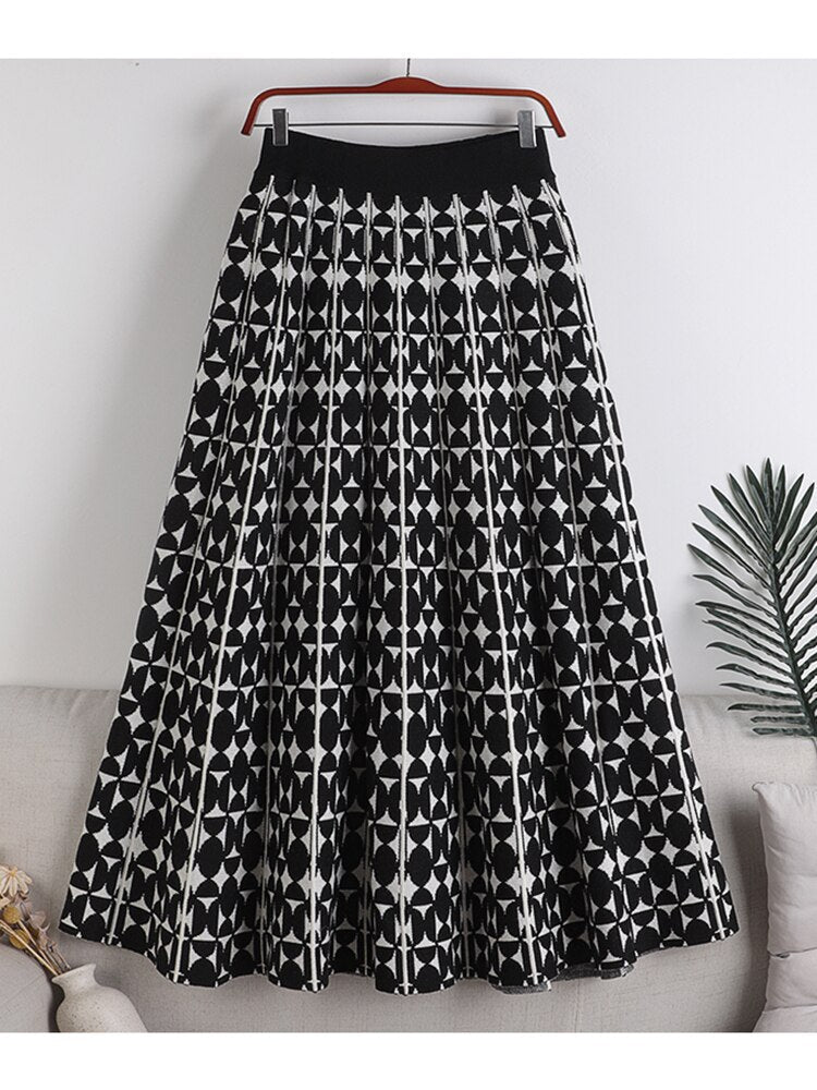Levoire | Jupe Midi Plissée En Tricot Une taille Noir