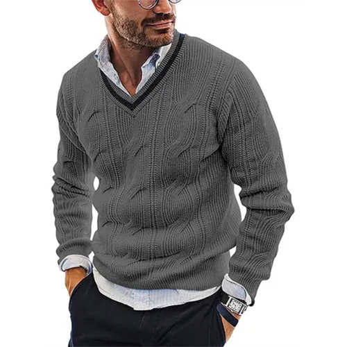 Levoire | Pull à col en V chaud pour hommes