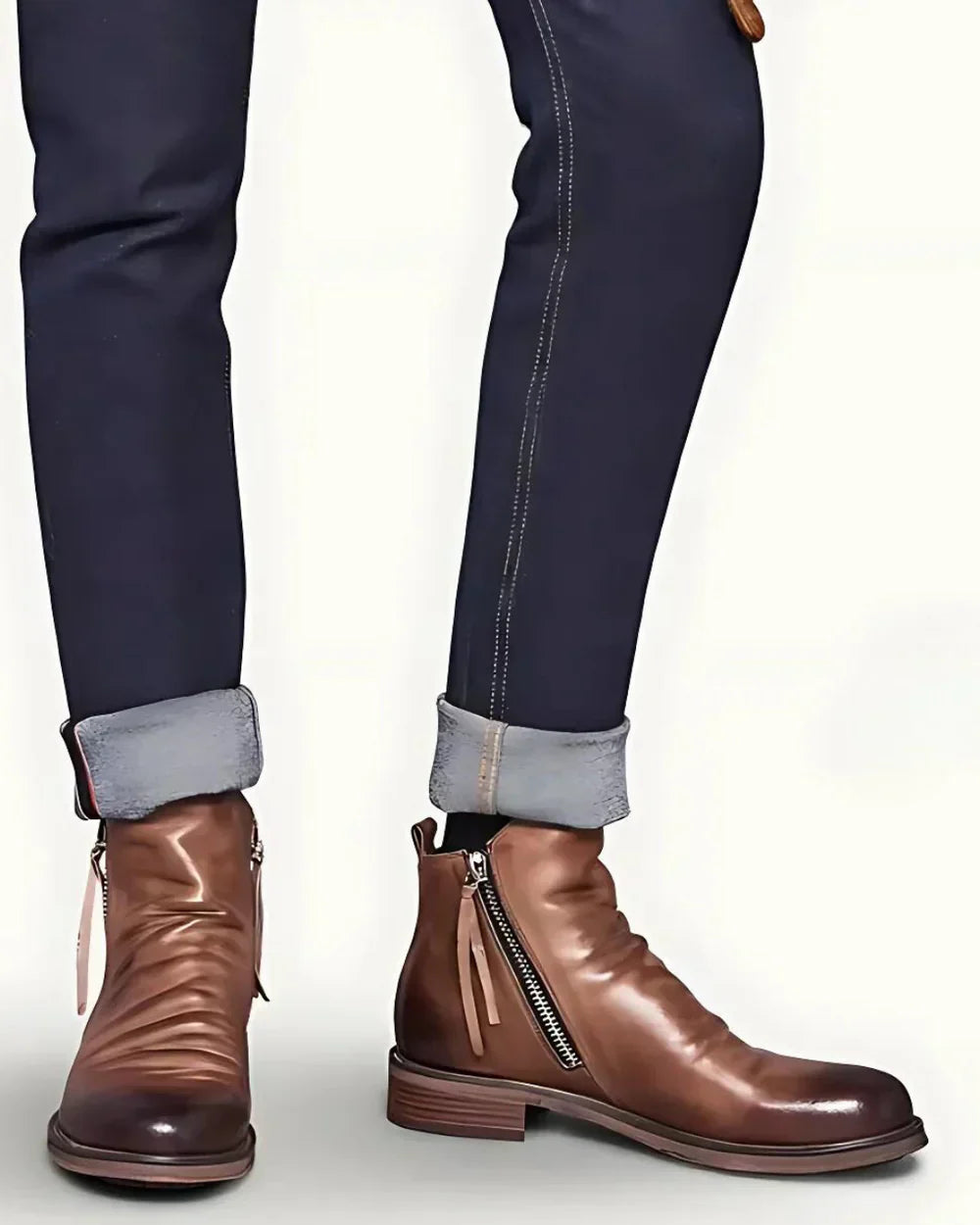 Levoire | Bottes En Cuir Unisexe Avec Fermeture Éclair Latérale