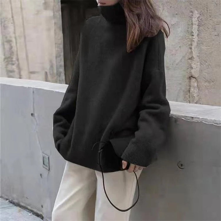 Levoire | Pull Col Roulé Élégant Noir