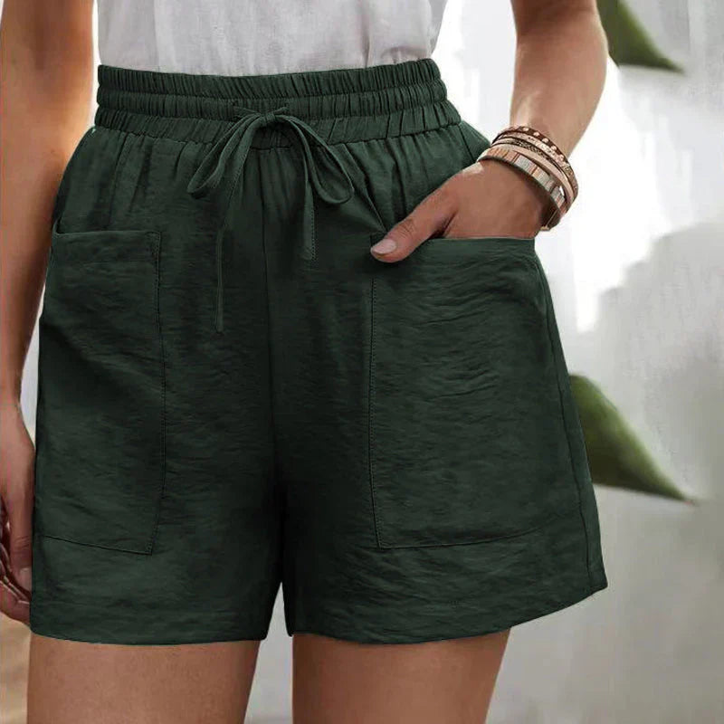 Levoire | Shorts Relaxants Avec Poches Vert foncé