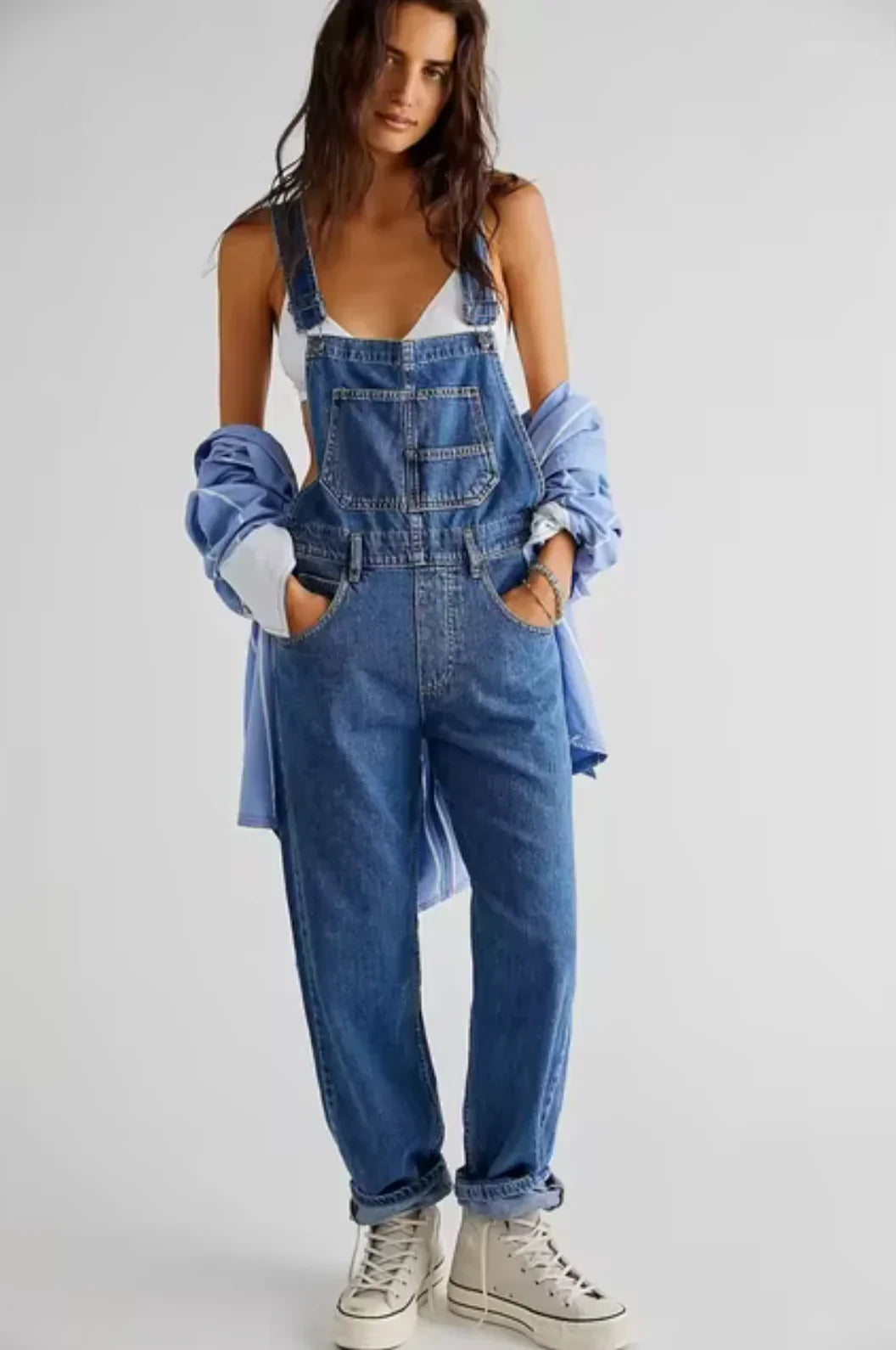 Levoire | Salopette Denim Élégante Bleu foncé