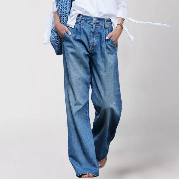 Levoire | Jean Pour Femme Taille Large Et Confortable Bleu