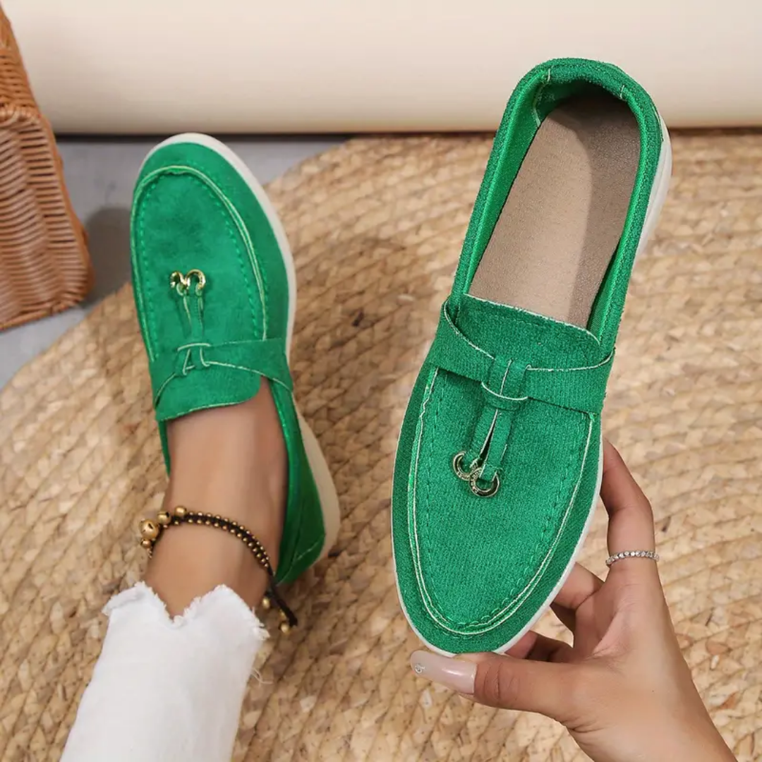 Levoire | Élégant Mocassin en matériau doux Vert