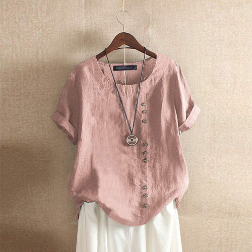 Levoire | Chemise En Lin À Manches Courtes Et Boutonnage