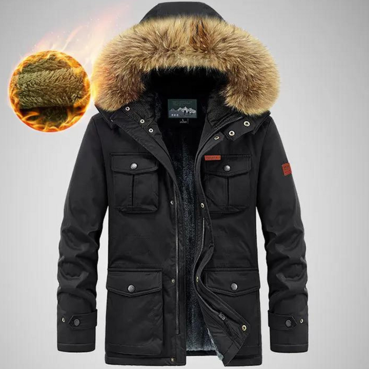 Levoire | Veste À Capuche En Polaire Longue À Manches Imperméable Noir