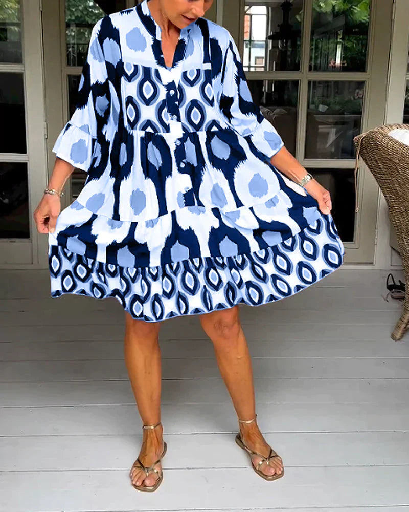 Levoire | Robe avec imprimé et manches 3/4