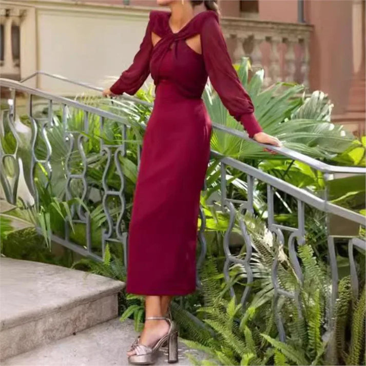 Levoire | Robe Midi Avec Motif De Découpe Subtil