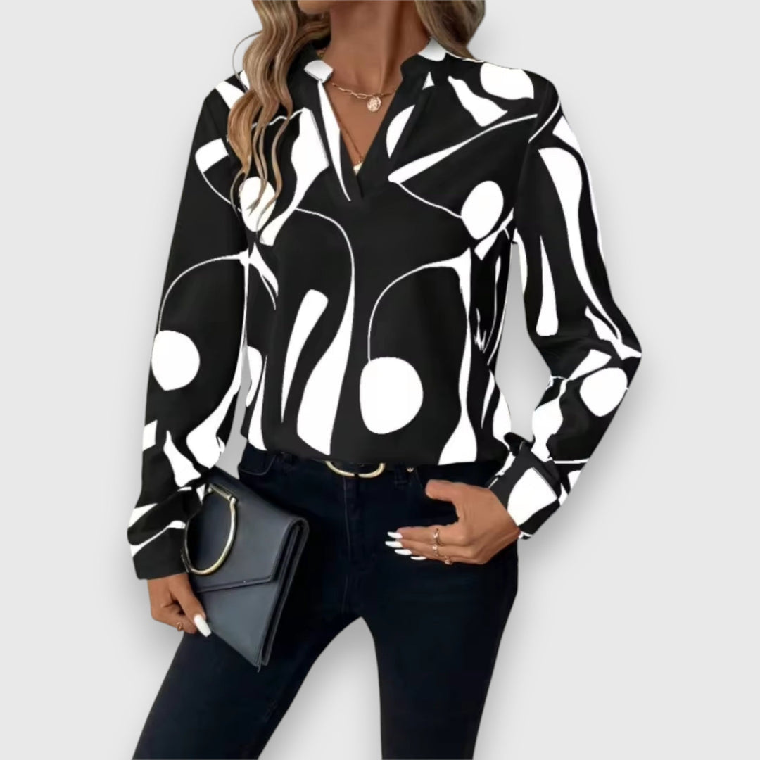 Levoire | Blouse Classique Avec Patte Boutonnage Noir