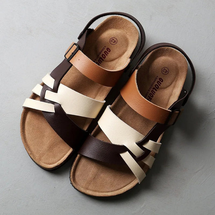 Levoire | Sandales en cuir classiques Braun
