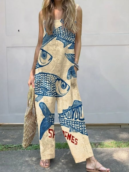 Levoire | Robe qui tombe naturellement avec impression artistique combinaison