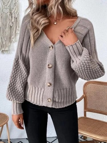 Levoire | Gilet femme à manches structurées et boutons