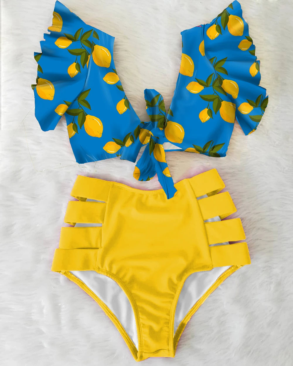Levoire | Bikini Eline Tropical - Coloré Et Sexy Éclair jaune