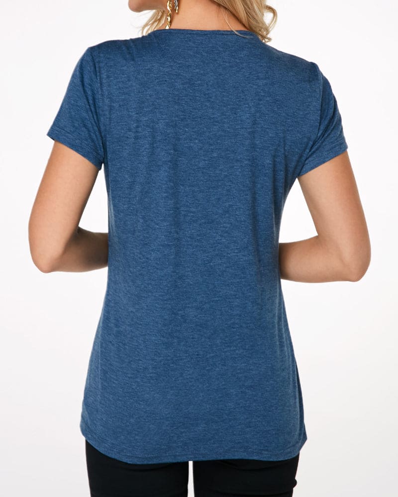 Levoire | Blouse Avec Boutons, Col Rond Et Manches Courtes
